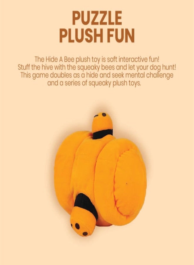 Self Lub 2 in 1 Beehive Puzzle Plush Toy with 3 Detachable Bees for Dogs | Animal Soft Toys | Stuff Toy - Image 5